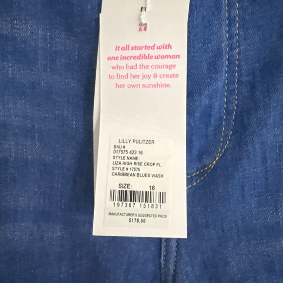 Lilly Pulitzer Liza high rise crop jeans - Picture 2 of 5